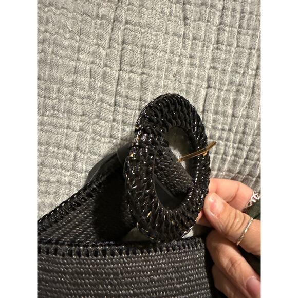J. McLaughlin Popie Belt Black Wicker Size XS/S - Picture 3 of 4